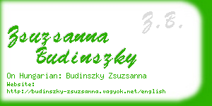 zsuzsanna budinszky business card